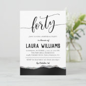 40ème Script Word Invitation d'anniversaire (Debout devant)