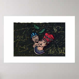 40s Horror strips oud, klassiek en retro Poster