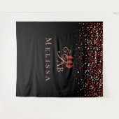 40ste (40 & fab) verjaardag confetti ontwerp Tapis Wandkleed (Voorkant (horizontaal))