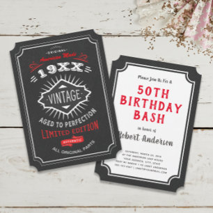 40ste, 50ste of 60ste Verjaardagsfeestje Uitnodig Kaart
