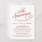 40ste bruiloftsjubileum kaart (Voorkant)