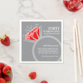 40ste huwelijksverjaardag feest Ruby Ring Leuke fe Servet (Insitu)