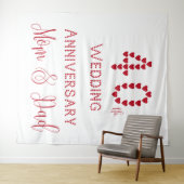 40ste huwelijksverjaardag Ouders Robijnen Huwelijk Wandkleed (In Situ (horizontaal))