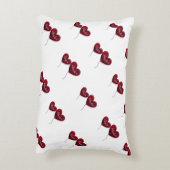 40ste Ruby bruiloft herdenking rode hartballonnen Accent Kussen (Achterkant (Verticaal))