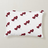 40ste Ruby bruiloft herdenking rode hartballonnen Accent Kussen (Achterkant)