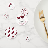 40ste Ruby bruiloft herdenking rode hartballonnen Confetti (Groep)