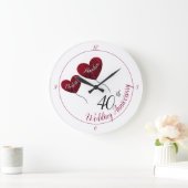 40ste Ruby bruiloft herdenking rode hartballonnen Grote Klok (Huis)