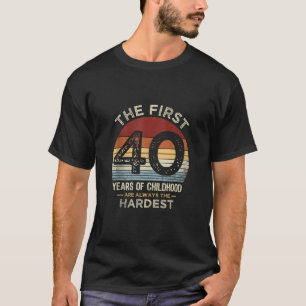 40ste Verjaardag 40 jaar 40yrs Mannen Veertig Verj T-shirt