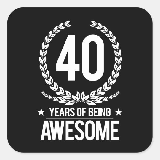 Goede 40ste Verjaardag (40 Jaar van Geweldige het Zijn) Vierkante IM-19