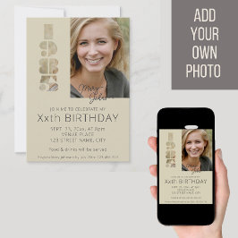 40ste verjaardag foto geboren in 1985 minimalistis kaart