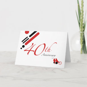 40ste verjaardag (mod vogels) kaart