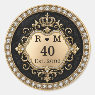 40ste Verjaardag Monogram Gouden Zegel