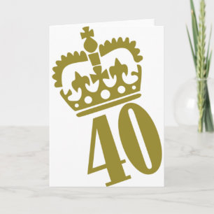 40ste verjaardag - Nummer - Veertig Kaart