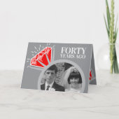 40ste verjaardag Ruby Ring nu dan foto Kaart (Voorkant)