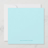 40ste verjaardag Turquoise Blauwe Bloemen Aquarel  Kaart (Achterkant)