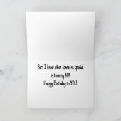 *40ste VERJAARDAG* VAN EEN PUP DIE WEET Kaart (Binnen)