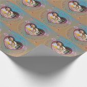 40th,15th Ruby Photo Wedding Jubileum Cadeaupapier (Hoek)