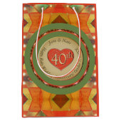 40th/Any Wedding Jubileum inpakpapier Medium Cadeauzakje (Voorkant)