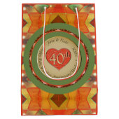 40th/Any Wedding Jubileum inpakpapier Medium Cadeauzakje (Achterkant)