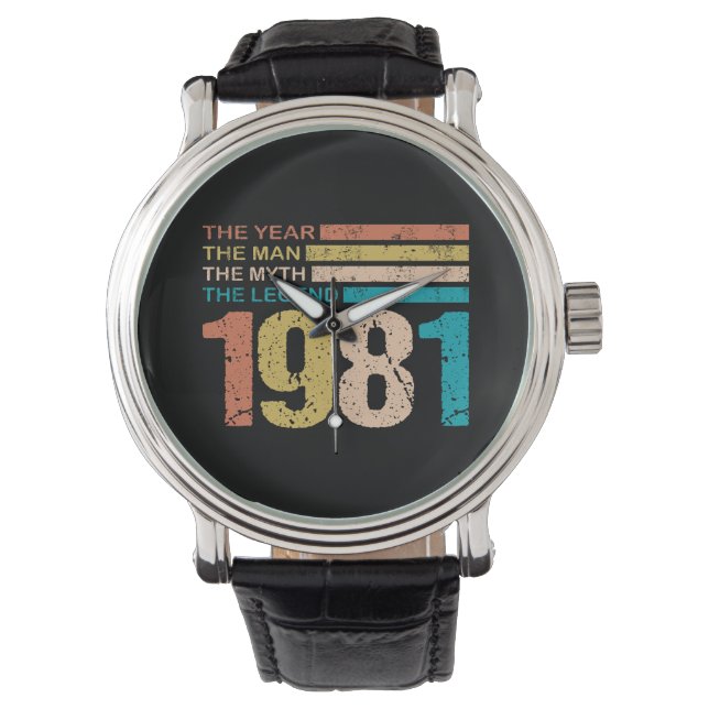 40th birthday 1981 The Man Legend Retro Horloge (Voorkant)