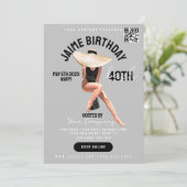 40th Birthday Bash Event Club Style Flyers Kaart (Staand voorkant)