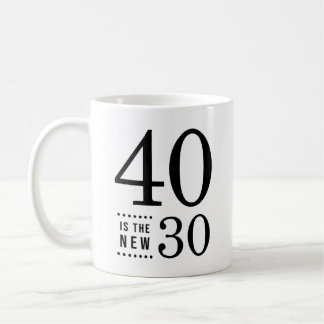 40th Birthday Black 40 is de nieuwe 30 Koffiemok