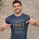 40th Birthday Born 1983 Ajouter Nom T-Shirt<br><div class="desc">Anniversaire personnalisé ajoutez votre nom et votre T-shirt année. Modifiez le nom et l'année avec le modèle fourni. Un magnifique T-shirt d'anniversaire sur mesure. Plus de cadeaux et de fournitures de fête disponibles avec le design "normes de fixation" dans le magasin.</div>