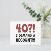 40th Birthday Gag Gift Briefkaart (Staand voorkant)