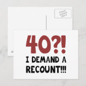 40th Birthday Gag Gift Briefkaart (Voorkant / Achterkant)
