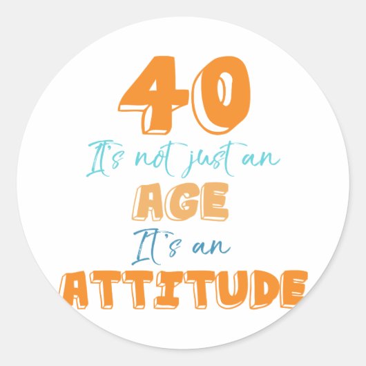 40th Birthday Gag Gift Ronde Sticker (Voorkant)