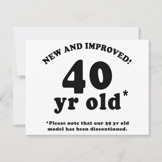 40th Birthday Gag Gifts Kaart (Voorkant)