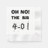 "40th Birthday" Napkins Servetten (Voorkant)