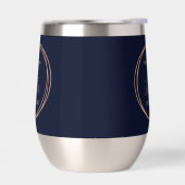 40th Birthday Navy Rose Gold Party Favor (Gauche)