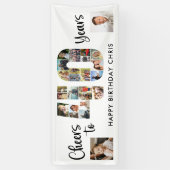 40th Birthday Number 40 Cheers 25 Photos Spandoek (Verticaal)