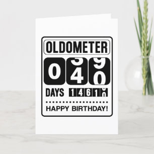 40th Birthday Oldometer Kaart
