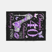 40th Birthday Queen Chapter 40 Fabulous Since 1986 Fleece Deken (Voorkant (Horizontaal))