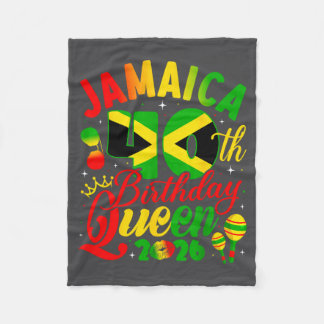 40th Birthday Queen Jamaica Girl Matching Party 20 Fleece Deken