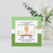 40th Birthday Spa Weekend Getaway Invitation Kaart (Staand voorkant)