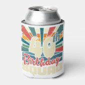 40th Birthday Squad  Retro Funny Blikjeskoeler (Blikje Voorkant)