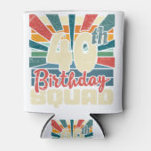 40th Birthday Squad Retro Funny Blikjeskoeler (Voorkant)