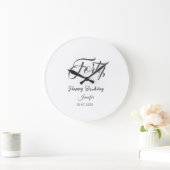 40th forty letterbirthday add name date year gray grote klok (Huis)