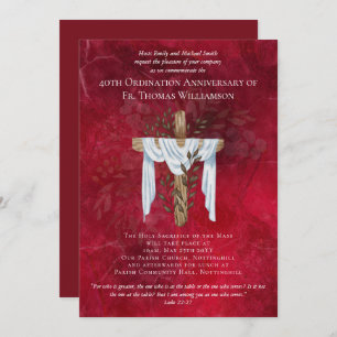 40th Ordination Jubileum Invitation Ruby