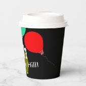 40th Over the Hill Blue Cupcake Balloons Papieren Bekers (Achterkant)