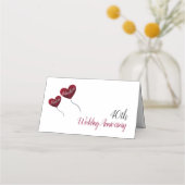 40th Ruby verjaardag rode hart ballonnen wit (Voorkant)