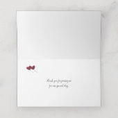 40th Ruby verjaardag rode hart ballonnen wit (Binnenkant ongevouwen)