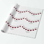 40th Ruby Wedding Jubileum gepersonaliseerd papier (Uitgerold)