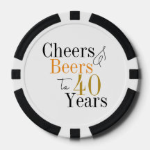 40th Verjaardag Proost Beers Zwart en Wit Feest