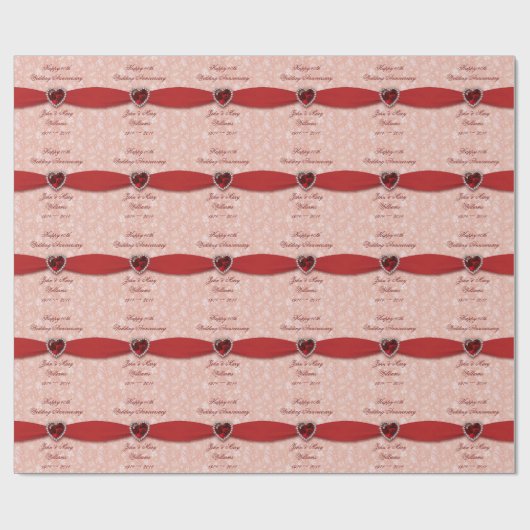 40th Wedding Jubileum Design Cadeaupapier (Vlak)