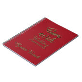 40th Wedding Jubileum Gastenboek Gold Ruby Notitieboek (Linkerzijde)