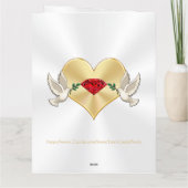 40th Wedding Jubileum Kaarten voor vrouw, pas aan (Achterkant)